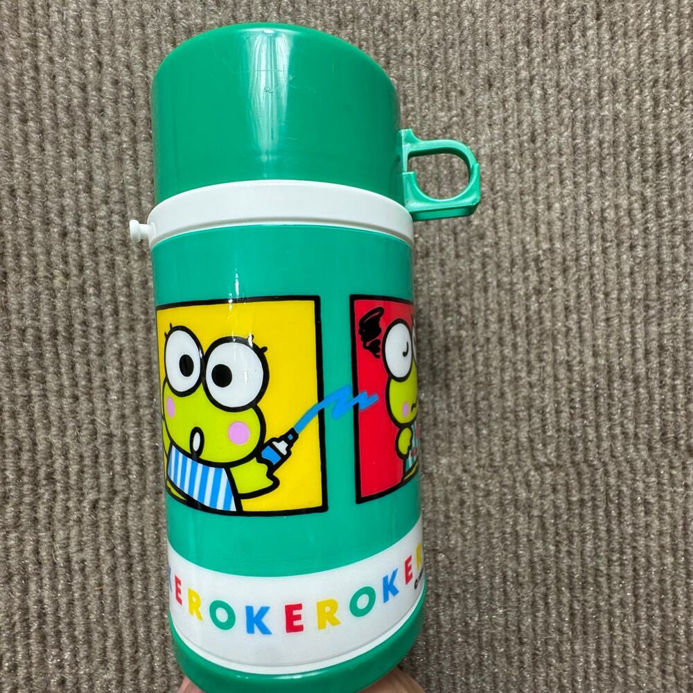 Rare Vtg 1993 Keroppi & Friends Kerokerokeroppi Hello Kitty Frog Thermos